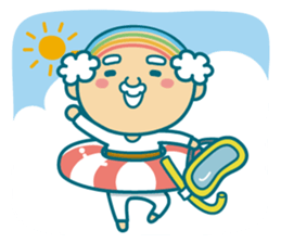 Summer of uncle of the iridescent hair sticker #5630069