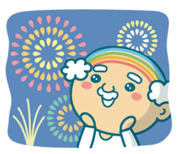 Summer of uncle of the iridescent hair sticker #5630073