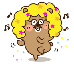 Polite bear is the model. sticker #5630095