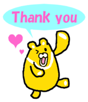 Takako bear [Japanese and English] sticker #5630407