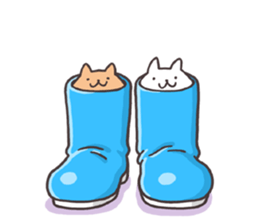 White cat&Brown cat sticker #5630534