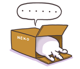 White cat&Brown cat sticker #5630550