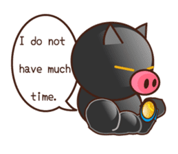 Black pig kukuboo (English version) sticker #5630691