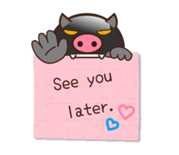 Black pig kukuboo (English version) sticker #5630697