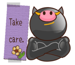 Black pig kukuboo (English version) sticker #5630699