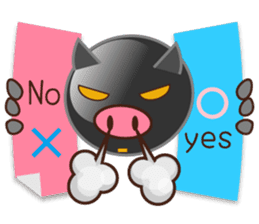 Black pig kukuboo (English version) sticker #5630700
