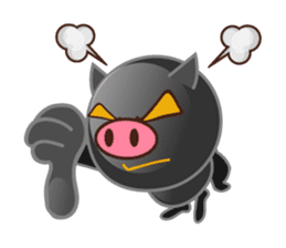 Black pig kukuboo (English version) sticker #5630702