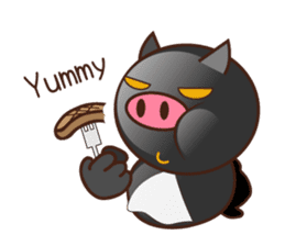 Black pig kukuboo (English version) sticker #5630703