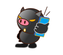 Black pig kukuboo (English version) sticker #5630709