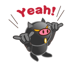 Black pig kukuboo (English version) sticker #5630717
