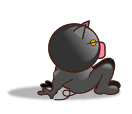 Black pig kukuboo (English version) sticker #5630718