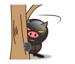 Black pig kukuboo (English version) sticker #5630720