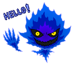 Blue Flame Onibi (Eng) sticker #5631564