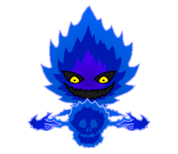Blue Flame Onibi (Eng) sticker #5631580