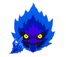 Blue Flame Onibi (Eng) sticker #5631590