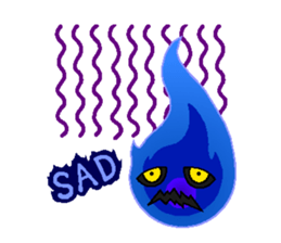 Blue Flame Onibi (Eng) sticker #5631601