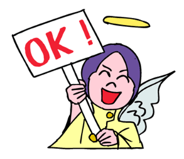 An angel's consulting service. sticker #5631921