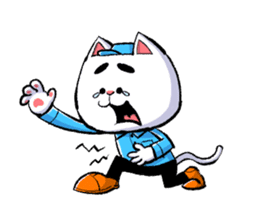 cat working sticker #5633689