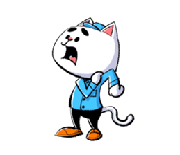 cat working sticker #5633692