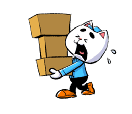 cat working sticker #5633693