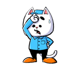 cat working sticker #5633696