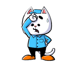 cat working sticker #5633696