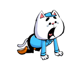 cat working sticker #5633698