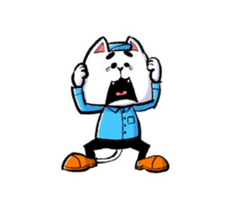 cat working sticker #5633699