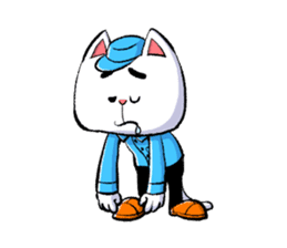 cat working sticker #5633701