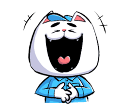 cat working sticker #5633709