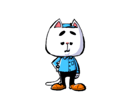 cat working sticker #5633712