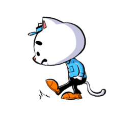 cat working sticker #5633714