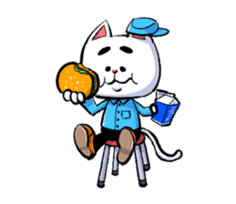 cat working sticker #5633717