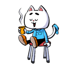 cat working sticker #5633718