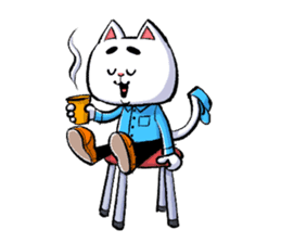 cat working sticker #5633718