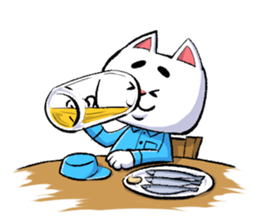 cat working sticker #5633719