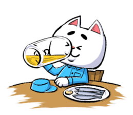 cat working sticker #5633719