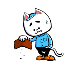 cat working sticker #5633720