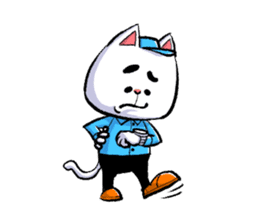 cat working sticker #5633722