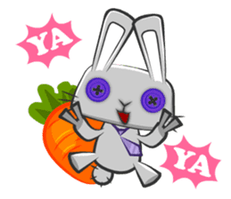 Button Bunny sticker #5634290