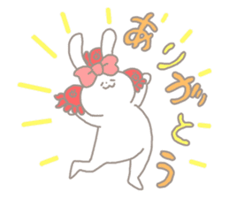 kawaii ribbon rabbit sticker #5636293