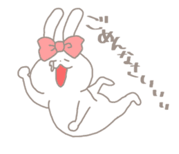 kawaii ribbon rabbit sticker #5636294