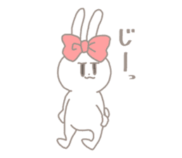 kawaii ribbon rabbit sticker #5636301