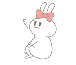 kawaii ribbon rabbit sticker #5636302