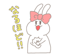 kawaii ribbon rabbit sticker #5636314