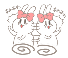 kawaii ribbon rabbit sticker #5636318