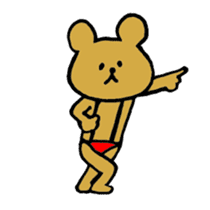 nudity bear 2 sticker #5636500