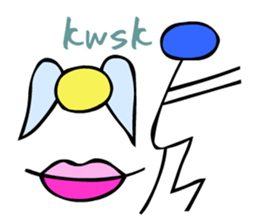 Dongba characters and modern Japanese sticker #5636597