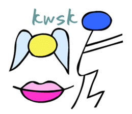 Dongba characters and modern Japanese sticker #5636597