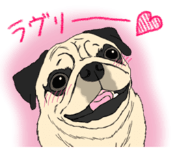Pug dog Sticker sticker #5636684